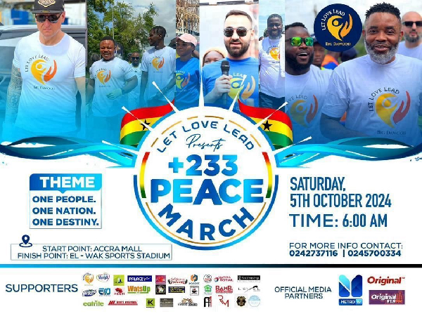 The peace march aims to promote peaceful coexistence ahead of the elections