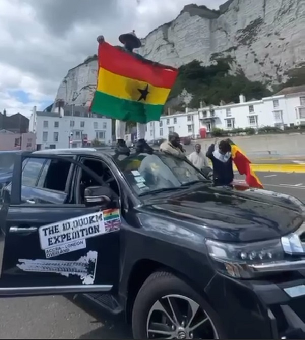 Watch the moment the Ghanaian expeditioners arrived in London