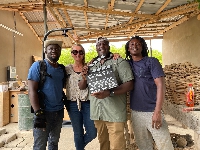 Kwame Akoto-Bamfo with some of the crew