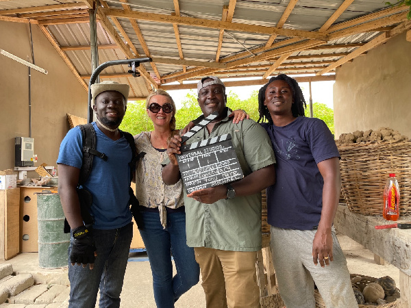 Kwame Akoto-Bamfo with some of the crew