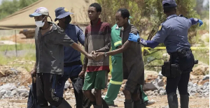 Miners were brought to the surface on Tuesday