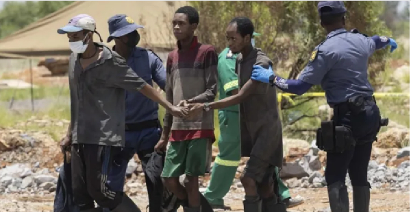 Miners were brought to the surface on Tuesday