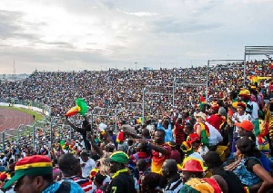 Supporters at the Baba Yara Stadium