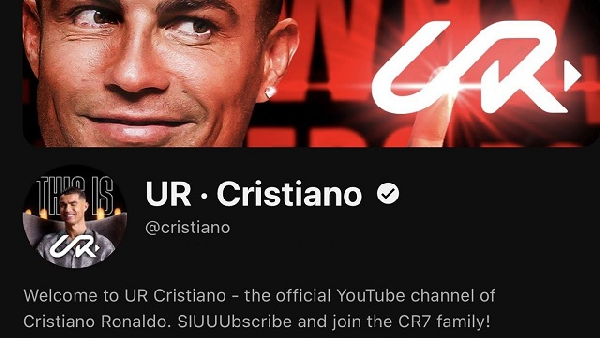 Cristiano Ronaldo, YouTube channel