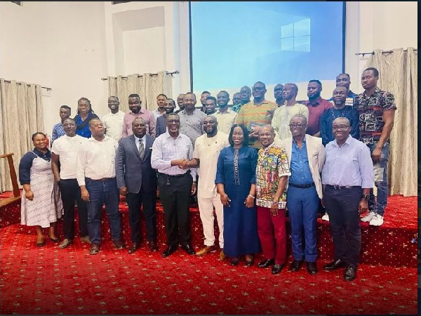 Participants in a group photo with the Deputy CEO of PPA, Kwame Prempeh