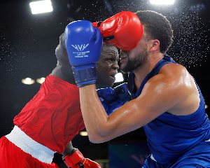 Boxer Abdul Aziz (dark in complexion) lost to his opponent at the 2026 Commonwealth Games Boxer Abdul Aziz (dark in complexion) lost to his opponent at the 2026 Commonwealth Games