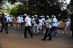 File photo of people embarking on a health walk