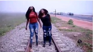 The sisters at a railways station in Ghana couldn't get a train to board.