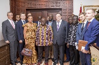 President Akufo-Addo with the delegation from GAZPROM