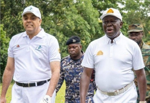 Dag Heward-Mills and Asantehene Otumfuo Osei Tutu II as seen on the golf pitch