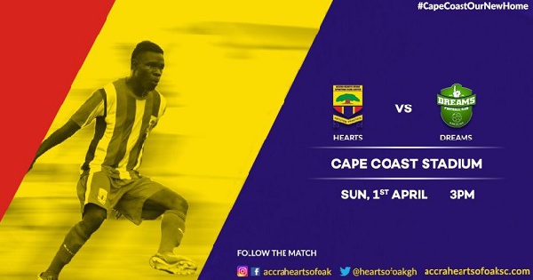 Hearts won their first match of the season against Ebusua Dwarfs on match day 3