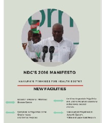 The NDC's plan for health as contained in its 2016 manifesto