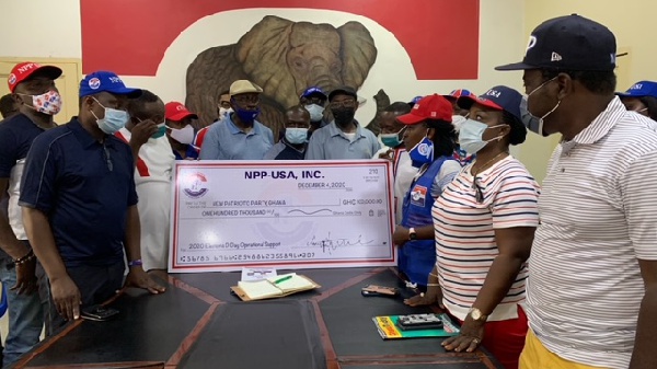 NPP USA makes cash donation to NPP  Headquaters