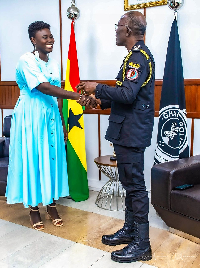 The purpose of the visit was to express Afua's profound gratitude to the police boss
