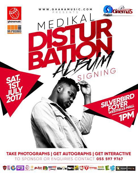 Rapper Medikal has unveiled the tracklist to his much-anticipated DISTURBATION album