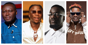 L-R: Arnold Baidoo, Stonebwoy, Sarkodie and Shatta Wale