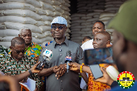 Dr Godfred Seidu Jasaw speaking during the inspection tour