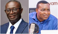 Andy Appiah-Kubi (L) in a collage with his client Bernard Antwi Boasiako a.k.a Chairman Wontumi