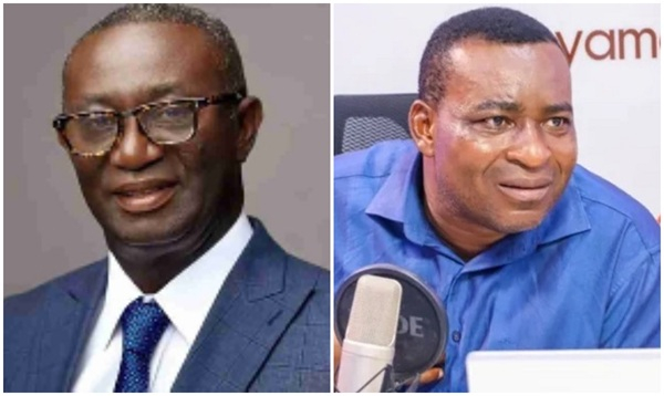 Andy Appiah-Kubi (L) and his client Bernard Antwi Boasiako a.k.a Chairman Wontumi