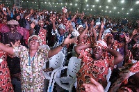Contributed African Christians in church wailing, jumping and screaming for God to save them