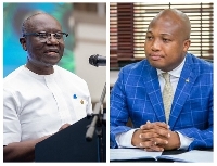 Samuel Ablakwa (R) accused Ofori-Atta (L) of taking money from Vote without parliamentary approval