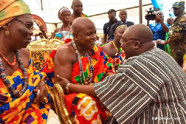 Dr. Bawumia paid homage to the chiefs at the grand durbar held at the Ho Jubilee park