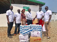 Airtel Team making a special donation to members of the Board at the Hajj Village.