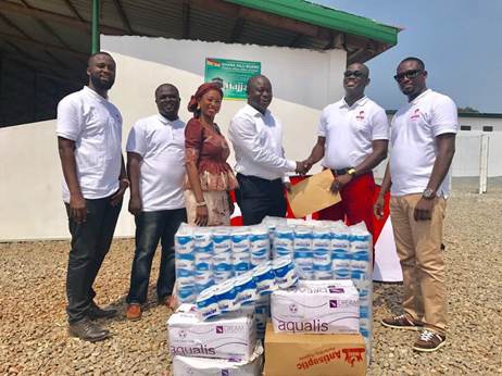 Airtel Team making a special donation to members of the Board at the Hajj Village.