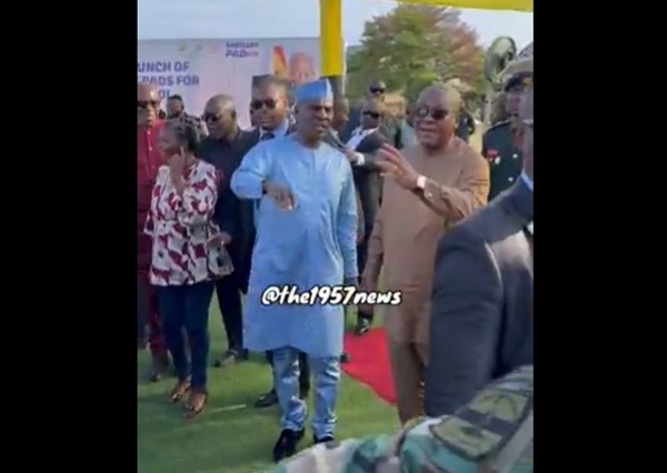 President John Mahama at the launch of Free Sanitary Pads for Girls in School