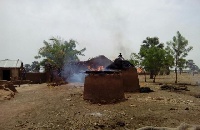 Several mud houses were torched during the clashes