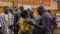 Eric Opoku interacting with some of the envoys after the address