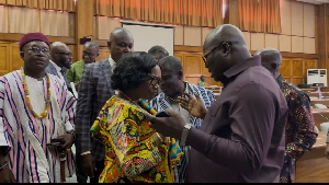 Mr Eric Opoku Interacting With Some Of The Envoys After The Address