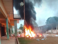 The youth burnt the office of the Electoral Commission