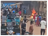 The youth were protesting against the alleged brutality and death of a suspect