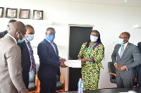 Professor Rita Akosua Dickson, Vice Chancellor of the KNUST (second from right) with KNUST officials
