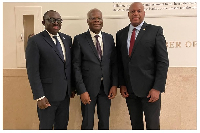 Kobina Tahir Hammond, Ghana's Trade Minister (Middle) during an official visit to Washington DC