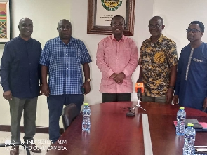 The delegation with Joseph Osei-Owusu