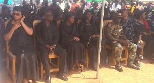 Family of Late Major Mahama seated at the burial grounds