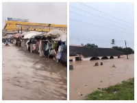 Some flooded parts of Accra after the rainfall