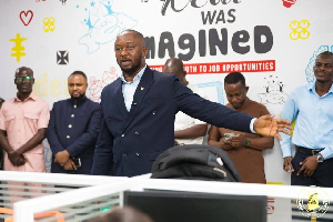 Malik Basintale (M) among other staff