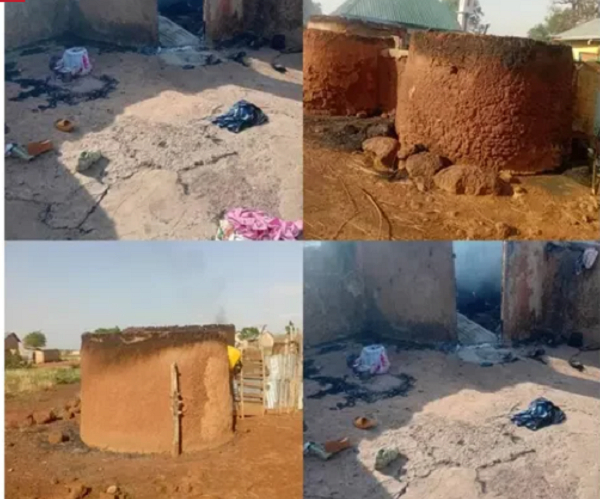 A picture of some of the burnt houses