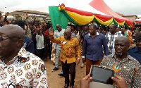 President Nana Akufo-Addo with his entourage