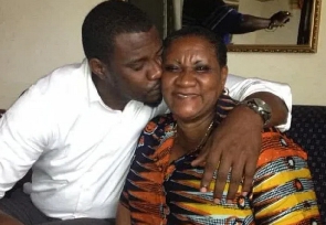 John Dumelo and his late mother