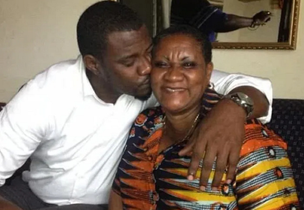 John Dumelo and his late mother