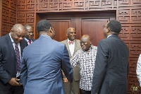 Some officials of the bank with President Akufo-Addo