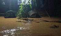 A scene of one of the flooded areas in Cape Coast