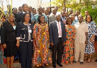 Vice President Bawumia (middle) with participants at the workshop