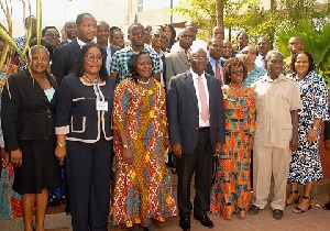 Vice President Bawumia (middle) with participants at the workshop