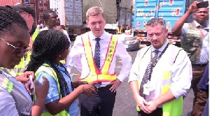 Ian Walker (m) paid a working visit to Tema Port