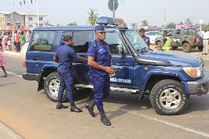 Seurity officials at the gas explosion site